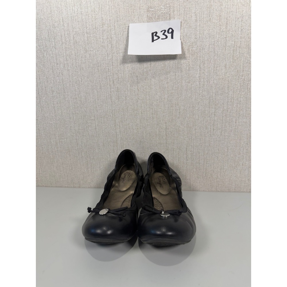 Dexflex Comfort Women's Caroline Black String Tie Ballet Flat Shoes 9.5W